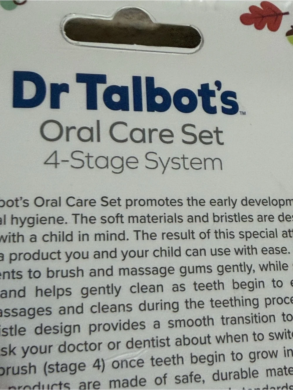 Dr. Talbot's Kids Oral Care Set- 4-Stage Toothbrush System & Babyganic repellent